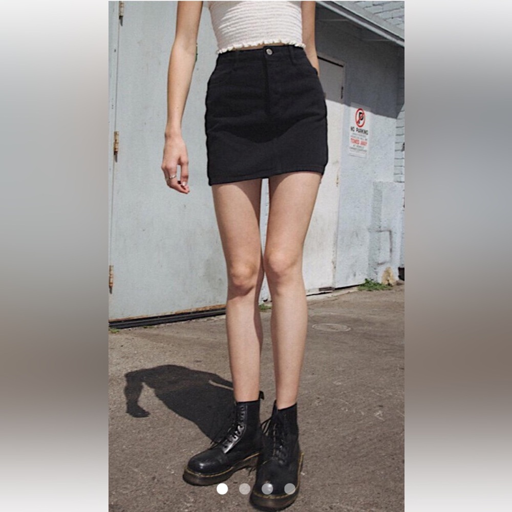 Brandy Melville John galt black denim skirt